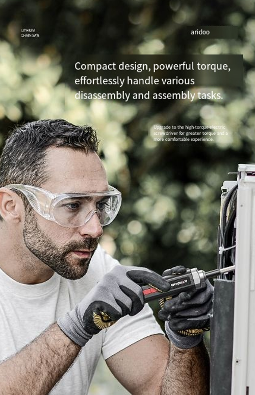 German-Quality Rechargeable Multi-functional Electric Screwdriver — Mini Lithium-Ion Driver — Complete Home Repair, Assembly, and Disassembly Tool Kit German-Quality Electric Screwdriver Set — Compact Rechargeable Lithium-Ion Driver — Essential Tool for Home Maintenance, Disassembly, and Fastening