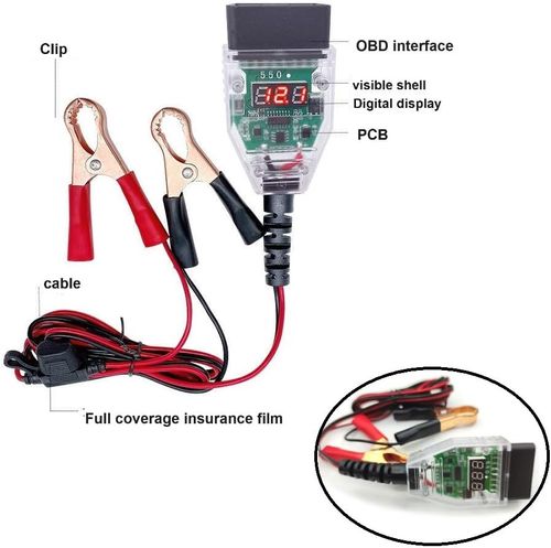 Car Memory Saver Protection Connector OBD2 Battery Change Saver Memory ECU Power Off Protector Replacement OBDII Battery