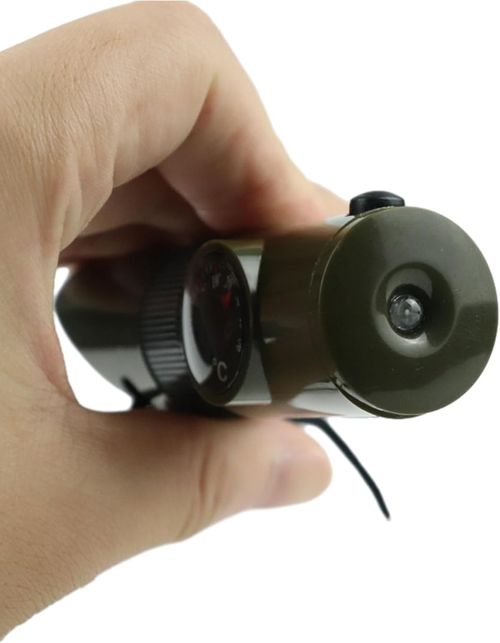 Outdoor Survival Multi Tool Whistle Compass LED Flashlight 7 in 1 Compact Gadget