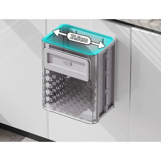 Wall Mounted Acrylic Dustbin
