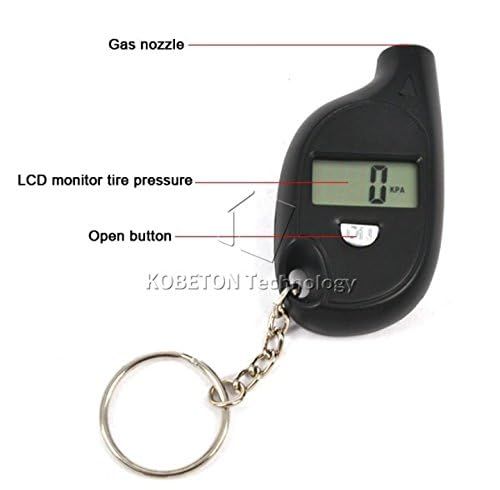 Mini LCD Digital Tire Air Pressure Gauge Keychain for Car Auto Motorcycle