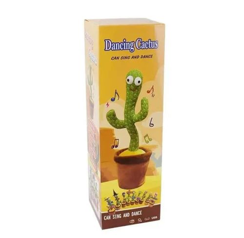 Talking Dancing Cactus Plush Toy - Wriggle  Sing, Record and Repeat What You Say as Best Education Electronic Toy for Kids A for Year Old Girls Birthday