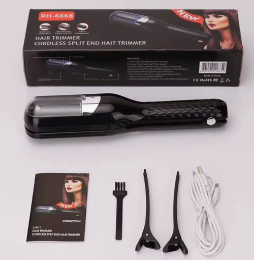 Hair Split End Trimmer, Women's Split End Trimmer, Rechargeable, for Treatment of Frizzy, Dry, Damaged, Colored, Broken, Curly