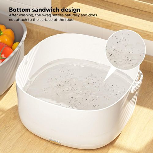 Fruit & Vegetable Washing Machine,Portable Ultrasonic Food Purifier,One Button Start 360 Degree Fruit Cleaner Device for Washing Fruits, Vegetables, Rice, Meat, Tableware
