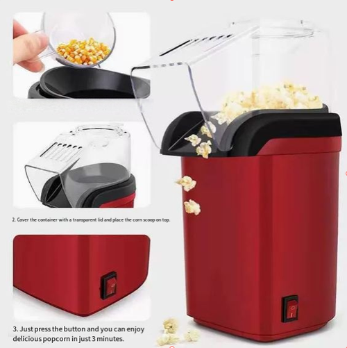 Mini Electric Hot-Air Popcorn Maker for Home Use