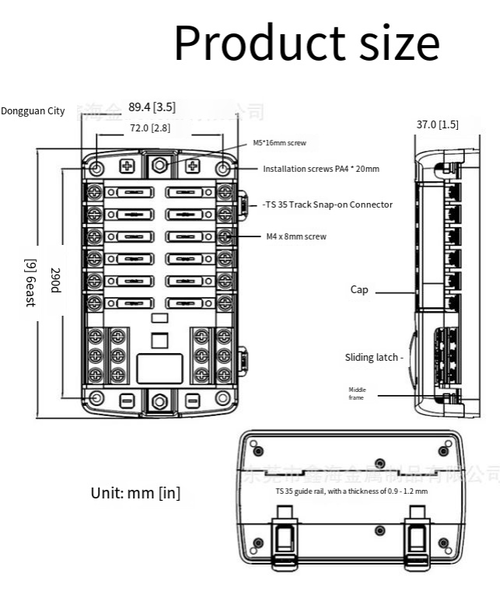 12-Way Independent Positive & Negative Fuse Box — Specialized Automotive, Yacht, and RV Modification Accessory — 12-Slot Fuse Holder with Independent Polarity — Circuit Protection Component