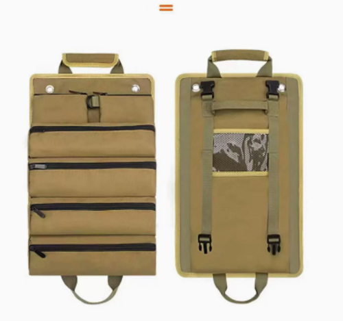 Portable Roll-Up Tool Organizer for Car, Electrician, and Carpentry Use