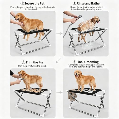 Detachable Pet Grooming Stand: Bathing & Grooming Support for Cats and Dogs (Suitable for Nail Trimming & Bathing)