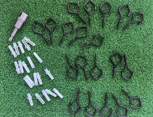 DAYBETTER 20PCS Metal Screw Hooks, Q-Hanger Hooks for String Lights, Ceiling Hooks for Wind Chimes, Lanterns,Outdoor Decorations