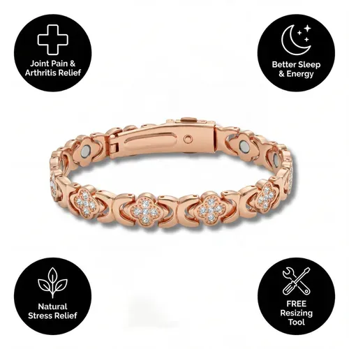 Bracelet Premium Butterfly Clasp & Adjustable Length Four-Leaf Clover Health Bracelets
