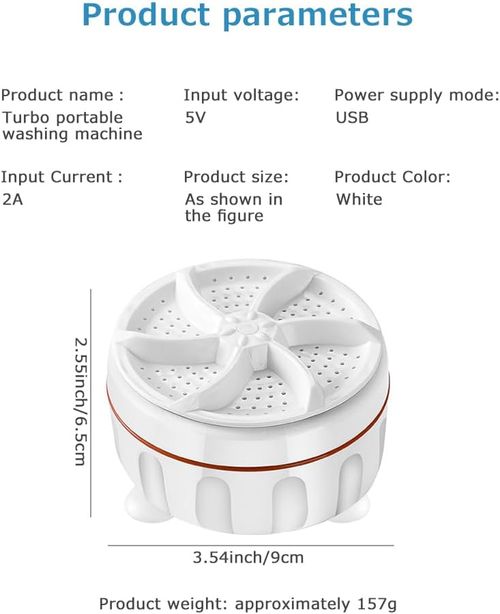 Portable Washer USB Powered Cleaning Washing Machine Mini Turbo Washer for Socks Underwear and Baby Clothes