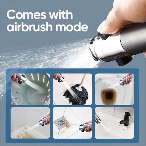 High Pressure Detachable Handheld Showerhead with Long Flexible Hose and Adjustable Bracket-DN15 outer diameter21.3mm