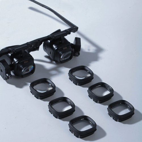 High-Magnification 24x Head-Mounted Magnifying Glasses with LED Light – Portable Magnifier for Watch Repair, Mobile Phone & Electronic Component Soldering