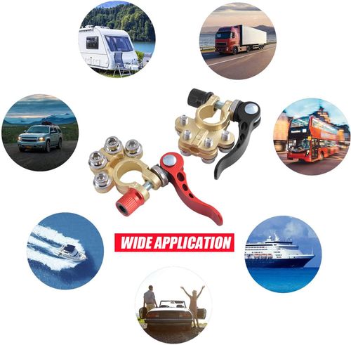 Terminali di Batteria Connettori Fascette di Tipo, Rilascio Rapida Bordi di Batteria Elettrodi Positivi e Negativi di Tipo  Autobus, Camioni, Autobus (1 paio)