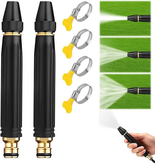 2026 Upgrade Heavy Duty High Pressure Hose Nozzle - Adjustable Booster Home High Pressure Car Wash Water Gun with Booster Nozzle, Portable Water Hose Nozzle Lawn, Garden, and Plant Watering