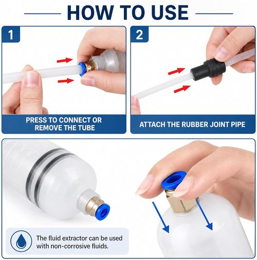 500ml Automotive Fluid Extractor Pump, Manual Oil Change Syringe