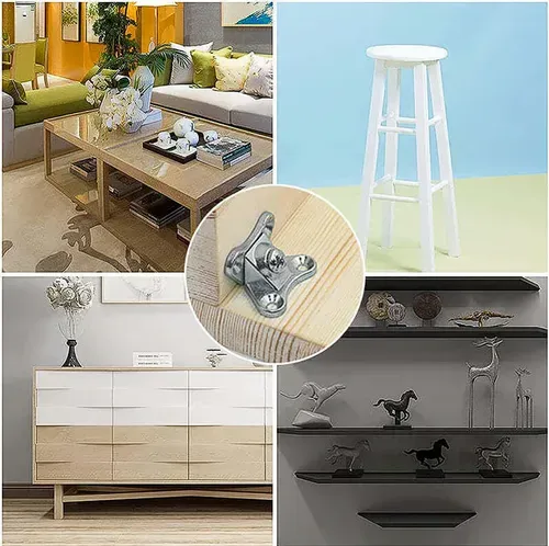 Right Angle Brace for Furniture 10 Pack of Removable Metal Corner Brackets l Shape Corner Brace for Home Decor