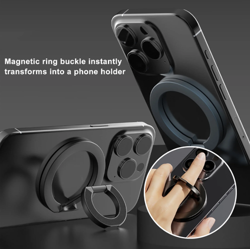Magnetic Phone Holder for MagSafe Magnet Finger Ring Stand Strong Magnet Grip 360 Degrees Rotation Phone Kickstand
