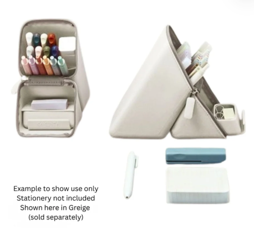 Silicone Coated Dual-Use Student Pencil Case Portable Large Capacity Stain Resistant Durable Stationery Pouch