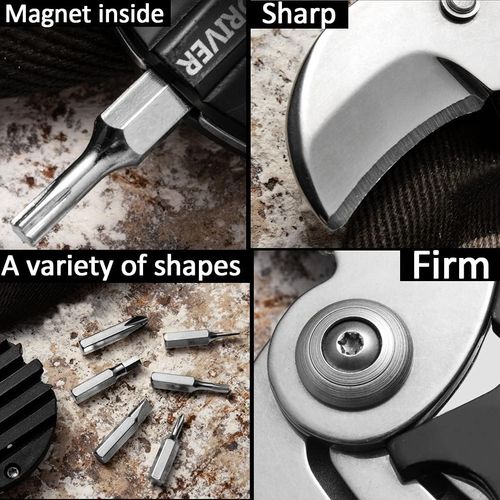 Keychain Multitool Bike Multi Tool - Bicycle Packet Tool for Men Father Husband Gift Outdoor Pocket Hanging hiking Chain