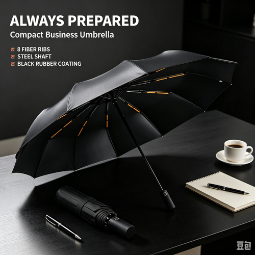 Travel Folding Umbrella, 10 Ribs Automatic Open, Lightweight Compact Portable Backpack Car Parasol Outdoor, Sun or Rain, Anti 99 UV Protection UPF 50, Men Women Carabiner Handle Design