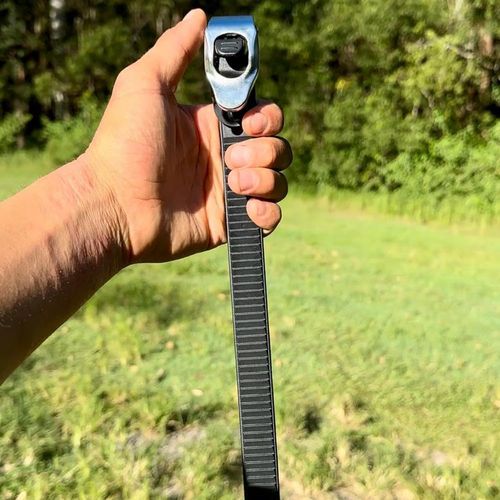 Grip Lock Strap, Heavy Duty Reusable Ratchet Straps with Adjustable Metal Buckles, Super-Strong Tie Down Straps for Securing Cargo, Furnitures, Equipment