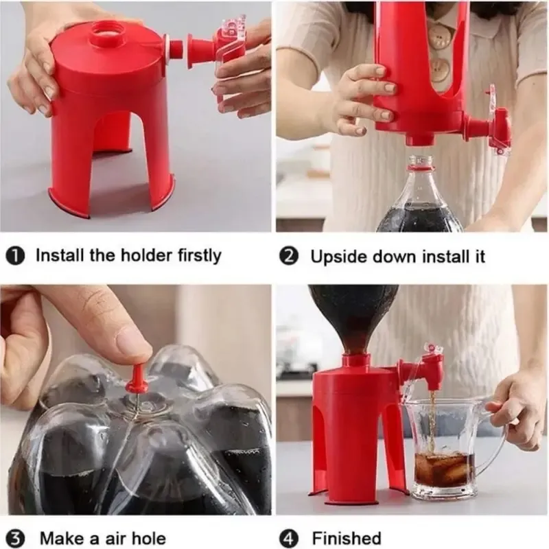 Innovative Cola Dispenser: Manual Inverted Beverage Dispenser with Switch