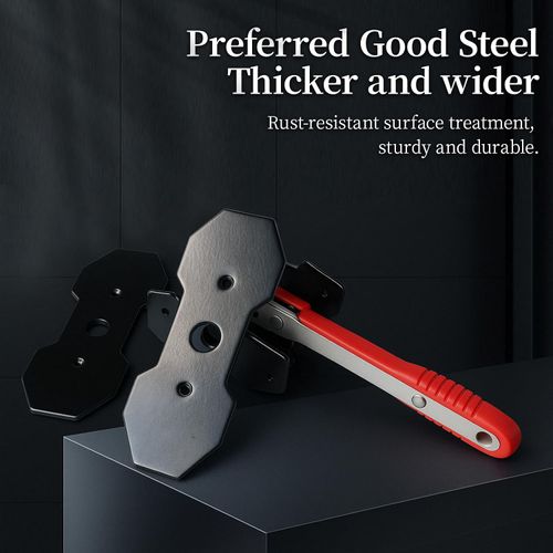 Brake Caliper Compression Tool, Caliper Piston Compressor Tool With Additional 2 pcs Large Steel Plate and 2 Hooks, 360°Adjustable Brake Caliper Tool for Single Twin Quad Piston Calipers