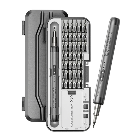 46-in-1 Precision Electric Screwdriver: Silent Operation, High Torque, Rechargeable Home Repair Tool Rechargeable Compact Electric Screwdriver Set: Silent, Long-Lasting Battery Life—A Versatile Precision Repair Essential High-Torque Mini Electric Screwdriver: 46-in-1 Kit—Specially Designed for Home Electronics Disassembly and Repair