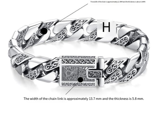 Men's Stylish Punk-Style Scroll-Pattern Bracelet (Suitable for Couples)