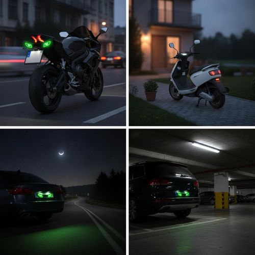 Registration Plate Light with Wire Leads Wired LED Registration Plate Light Waterproof for Motorcyclists, Riders, Custom Builds, Night Riding