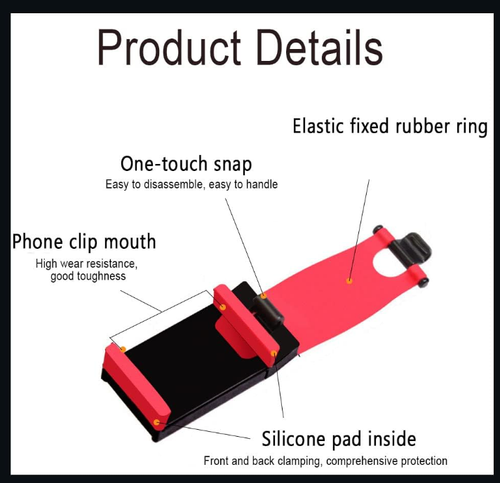 Car Steering Wheel Phone Mount,  Portable Electronic Device Mount