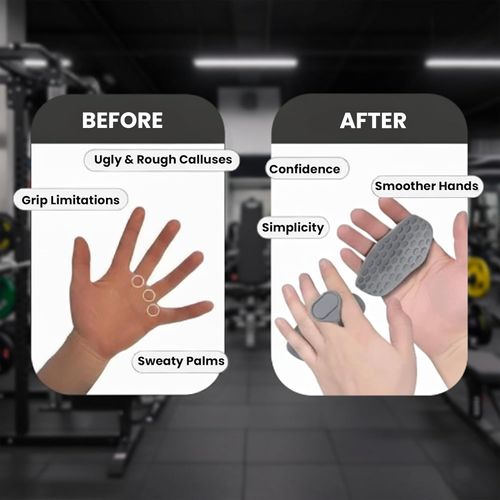 PulseITHold Silicone Weight Lifting Hand Grips | Non-Slip Gym Gripper Pads for Dumbbells, Barbells & Pull-Ups | Anti-Sweat, Comfortable & Durable | Workout Gloves Alternative for Men & Women