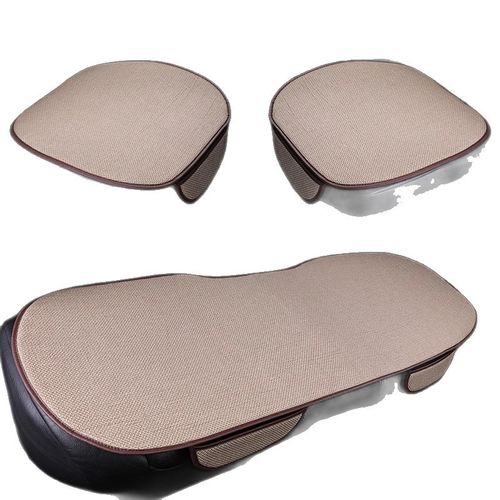 Universal 3-Piece Linen Car Seat Cushion Set (Suitable for All Seasons)