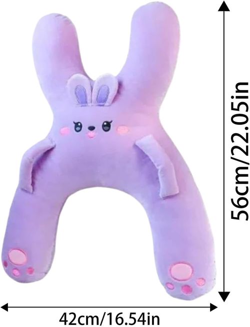 Cute Cartoon Car Headrest & Lumbar Support Pillow – Kids' Travel Sleep Aid for Back Seats (Prevents Neck Chafing)