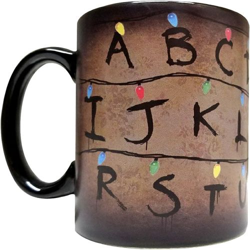 Stranger Xmas Lights 11oz Color Changing Ceramic Mug - Temperature Heat Sensitive S Things Christmas Light Cup