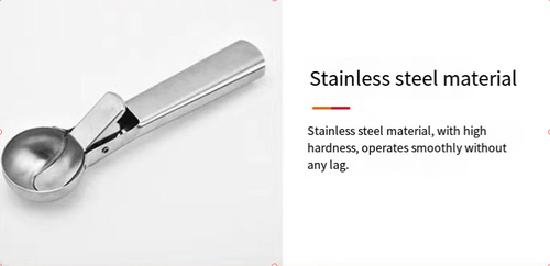 Stainless Steel Ice Cream Scoop & Gelato Spoon — Multifunctional Dual-Purpose Fruit Baller and Dessert Tool