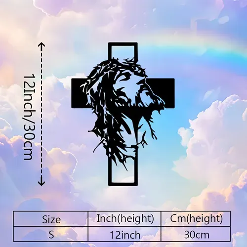 🎄✝️Metal Jesus and Cross Wall Art: Christian Home Decor