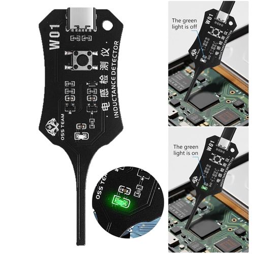 Type-C Inductance Tester, Motherboard Coil Tester, High Sensitivity Electromagnetic Induction Fault Check Tool for PC and Phone Repair