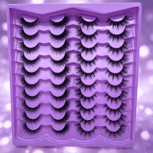20-Pair Pack: Natural, Voluminous, Realistic Eyelashes (Western Style)