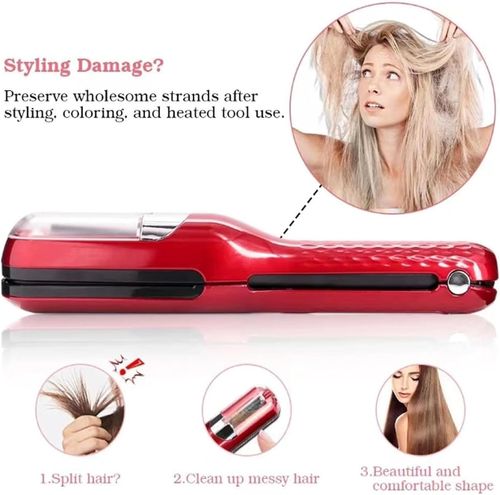 Hair Split End Trimmer, Women's Split End Trimmer, Rechargeable, for Treatment of Frizzy, Dry, Damaged, Colored, Broken, Curly