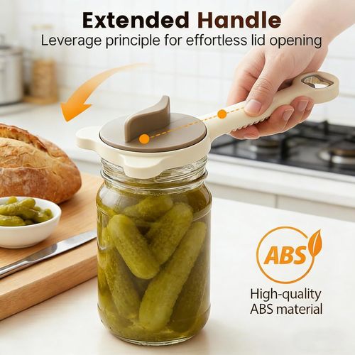New Manual Adjustable Jar & Bottle Opener – Non-Slip, Effort-Saving, Multi-Functional Tool for Easy Lid Removal