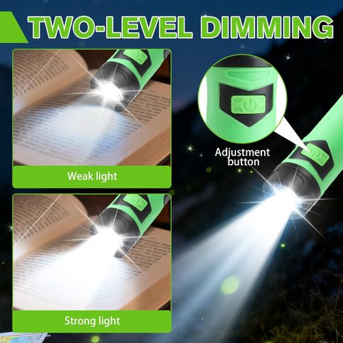 Birthday Gifts for Men Dad Him, Rechargeable LED Neck Reading Light with Detachable Magnetic Torch, Hands Free Neck Light for Knitting, Repairing, Dog Walking & Camping, Cool Gadgets for Men Women