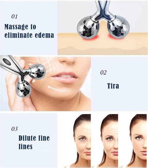3D Face Roller Massager, Facial Care Massager, V-Shape Facial Massager for Lifting Tightening, Firming Beauty Massage Body Face Tool.