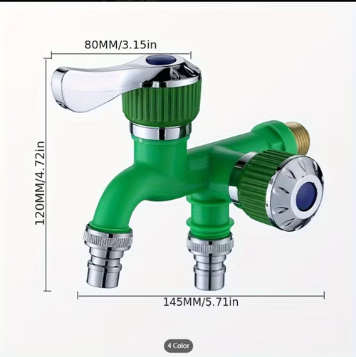 Dual-Head Quick-Open Multifunctional Washing Machine Faucet 2.54 cm 2 Out 3-Way Mop Pool Single Cold Washing Machine Faucet 4-Point Single Cold Plastic Dual-Use