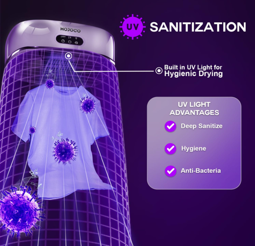 Portable Clothes Dryer - 600w Compact Dryer for Apartment, Travel