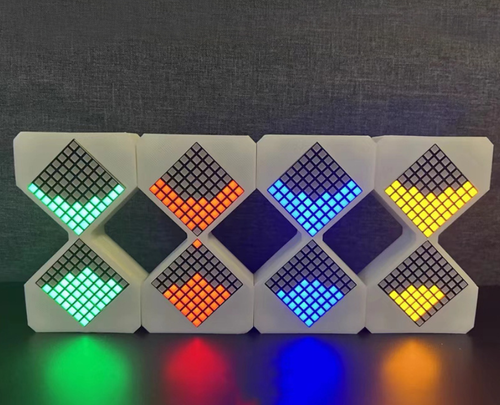 Illuminated Electronic Hourglass Timer, Home Desktop Ornament, Gravity-Sensing Creative Stress-Relieving Toy, Light and Shadow Electronic Hourglass, Gravity-Sensing Illuminated, Home Desktop Healing and Stress-Relieving Timer