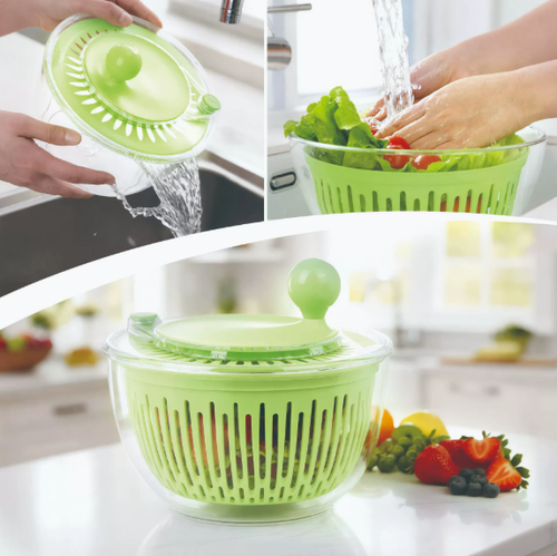 Multifunctional Vegetable Dehydrator | Press-Type Spinner & Drain Basket | Salad Shredder & Slicer Tool Multipurpose Kitchen Vegetable Chopper | Press-Action Fruit & Veggie Spinner | Fitness Meal Vegetable Shredder & Dryer