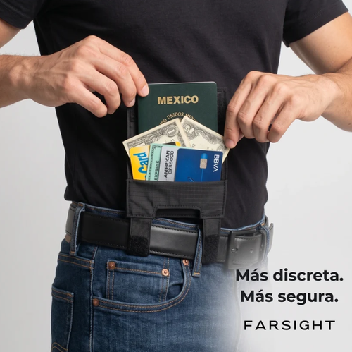3-In-1 Pocket Travel Wallet, Foldable Under-Clothing Money Holder Wallet