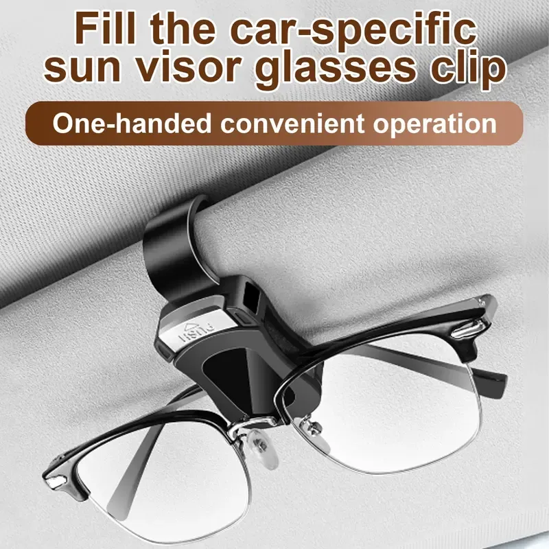 Car Sunglasses Holder Clip, Universal Visor Eyeglass Organizer for Easy Access, Space Saving Interior Accessory for Truck and Sedan